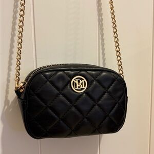 Studio Badgley Mischka Cute Little Black Purse with Gold Chain